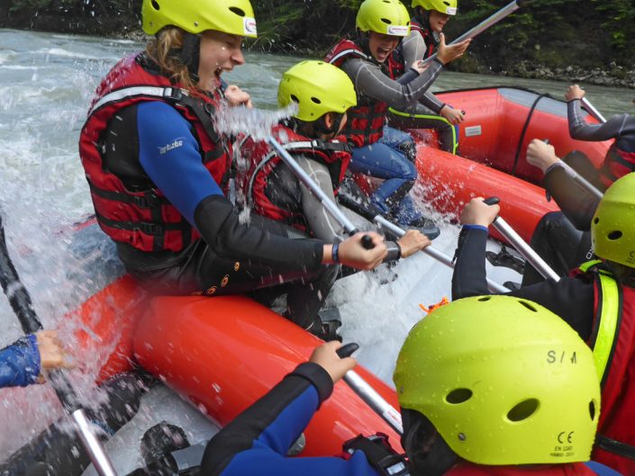 Wild water Rafting and Canyoning for school classes.